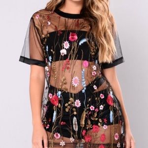 Sheer Floral Tunic
